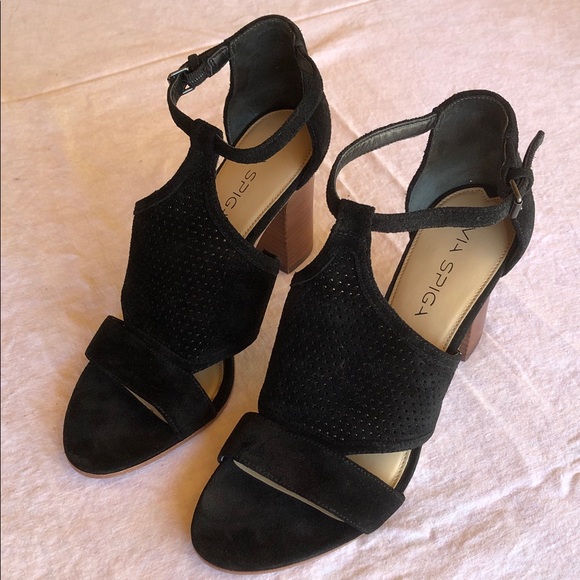 Via Spiga Shoes - VIA SPIGA - Black Strappy Heeled Sandals